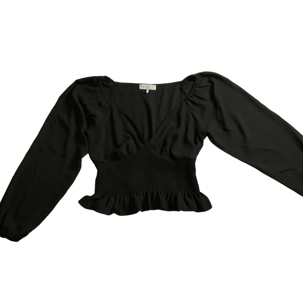 Wayf Black‎ Whimsigoth Goth Crop Blouse Size Large